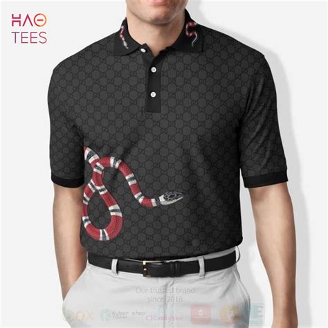 gucci snake polo blue|white Gucci shirt with snake.